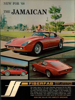 Fiberfab Jamaican 1968 Kit Car original Full Color Vintage speed 