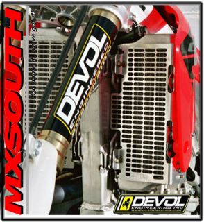 Devol Radiator Guards Kawasaki KX125 2003   2005 Motocross Enduro
