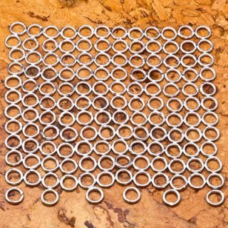6MM ROUND OPEN JUMP RINGS FINDINGS 925 STERLING SILVER PLATED 138 PCS
