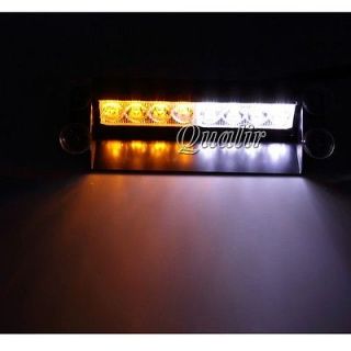 LED Amber/white Strobe Dash / Deck / Flashing Lights Lamp Bar Beacon 