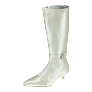 ivory white or coloured bridal boots 2 heel sparkle more options size 