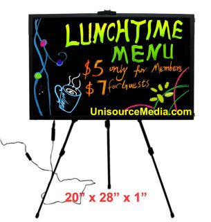 20x28 LED Writing Board Menu Message Sign Control Restaurant Cafe 