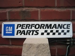 gm performance parts mechanic shop garage sign chevy time left