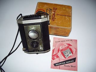   127 Brownie Reflex Synchro Camera No. 173 w/ Original Box and Manual