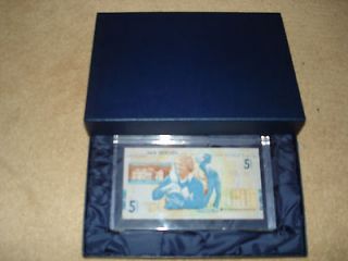 very rare jack nicklaus encased rbs £ 5 note paperweight