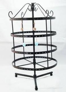 New Stand Rotating Metal 192 holes for Earrings Display Rack Jewelry 
