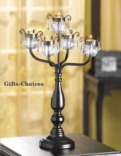 black crystal candelabra wedding centerpieces 17 