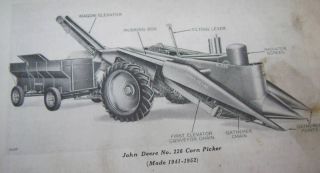 john deere 226 corn picker parts catalog book manual jd