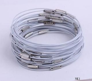 10pcs 9 Stainless Steel Wire Loop Bracelet Findings Beading Cord 
