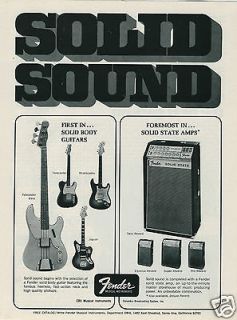 1969 FENDER Stratocaster Jaguar Telecaster Bass Solid Sound Reverb 