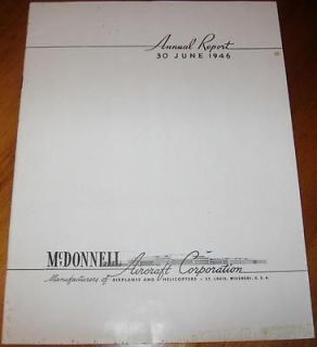 McDonnell Aircraft Corp 1946 Annual Report FD 1 Phantom Whirlaway