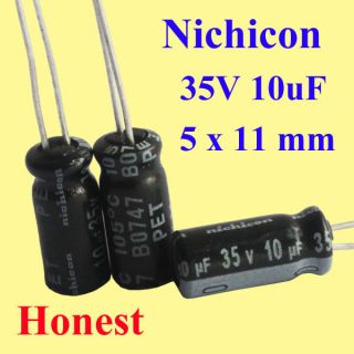 Nichicon 35V 10uF Low ESR Electrolytic Capacitor x 30PCS Japan New 