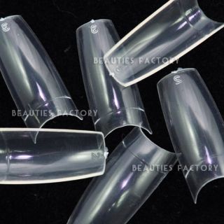 500 x clear french false nail tips acrylic uv gel