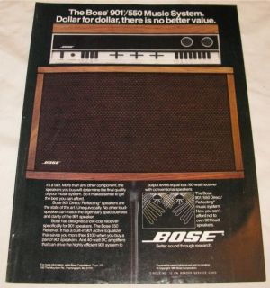 vintage bose 901 550 music speakers system print ad time