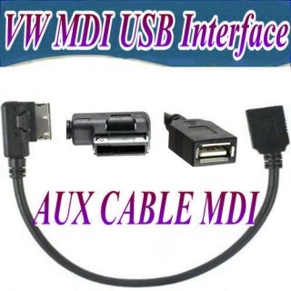 VW RCD510 RCD310 RNS510 MEDIA IN MDI TO USB INTERFACE ADAPTER CABLE 