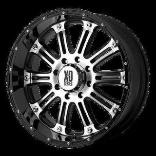 17 XD795 HOSS MACHINED BLACK RIMS & 295 70 17 TOYO OPEN COUNTRY MT 