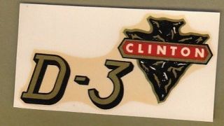 clinton engine decal nos d 3 chainsaw 