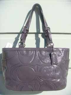NWT Coach New $358.00 Gallery Stitched Patent Leather East West Tote 