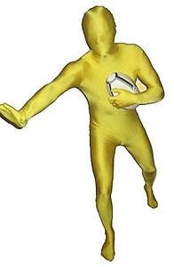 yellow official morphsuit adult costume size xxl new one day