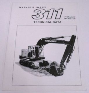 warner swasey 1975 311 excavator sales brochure 