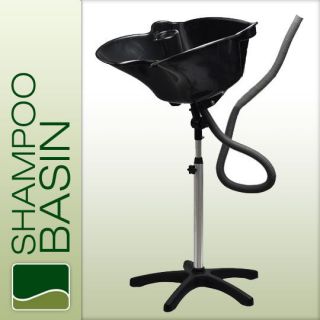 BLACK PORTABLE Height Adjustable Shampoo Basin Hair Bowl Salon 