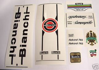 bianchi rekord 745 decal set for campagnolo vintage from australia