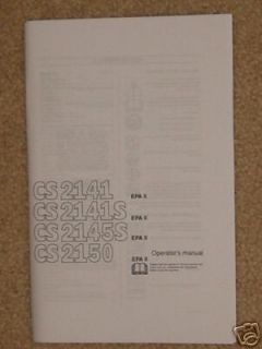 jonsered cs2141s 2145 2150 gas chainsaw operator manual time left
