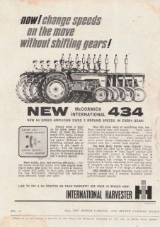 Vintage 1967 McCORMICK INTERNATIONAL 434 TRACTORS Advertisement