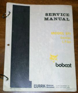 bobcat 371 loader service manual  65 00
