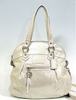 coach poppy leather highlight 16283 platinum $ 328 msrp one