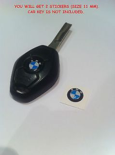2x BMW 11mm Car Remote Key Logo Badge Emblem Sticker 3D e46 e53 e60