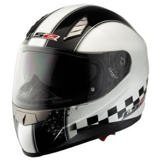 LS2 F384.5 SPEED Motorcycle Helmet   Gloss White   EXTRA LARGE XL   61 