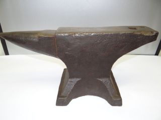 Antique Heavy Metal Signed Peter Wright Anvil Blacksmith Forged 130lb 