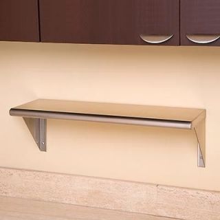 Seville Classics Stainless Steel Wall Mount Shelf 2 Pack Brushed 