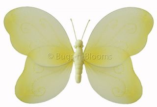 YELLOW SWIRL BUTTERFLY DECOR hanging ceiling decoration wedding party 