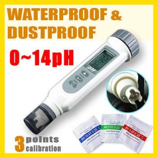 Waterproof Digital pH / Temperature °C °F Meter Tester Auto 
