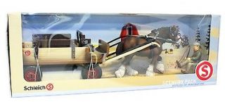 SCHLEICH 72003 HORSE WAGON W. CLYDESDALE MARE & DRIVER SPECIAL EDITION 