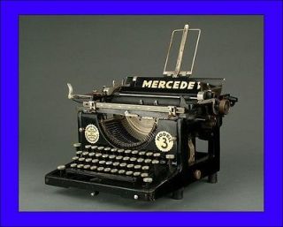 German Typewriter Mercedes Nº 3 Made in 1922.In Good Condition and 