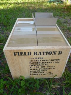 wwii ww2 d ration wooden crate box reproduction time left