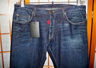 DSQUARED2 NEW CANADA FLAG DISTRESSED WASHED RUNWAY SLIM JEANS PANTS 32 
