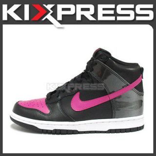 WMNS Nike Dunk High [407922 015] Black/Vivid Pink