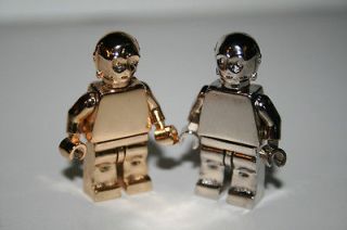 Custom C 3PO Mini Fig Figure ALL METAL 14K gold plated Lego Star Wars 