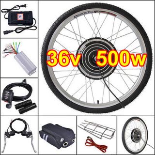 36V500W 26 Front Wheel Electric Bicycle Motor Kit E Bike Cycling Hub 
