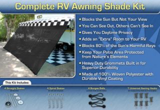 rv awning shade black awning shade complete kit 8x16 time