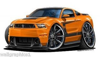 2012 Ford Mustang Boss 302 444 HP 6 SP Wall Graphic Vinyl Decal Man 