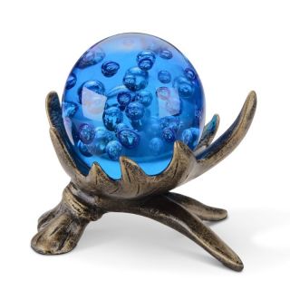 bronze finish aluminum antler sphere holder 
