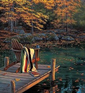 Darrell Bush  Reflecting On Golden Pond Signed And Numbered
