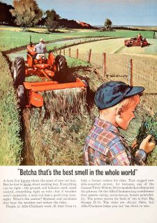 1964 Ad Hay Child Tractor Farming D 15 Allis Chalmers Milwaukee Barn 