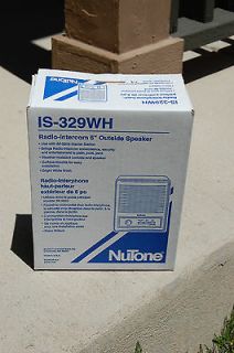 Nutone 5 Outside Speaker Intercom Model IS 329WH   Brand New in Box
