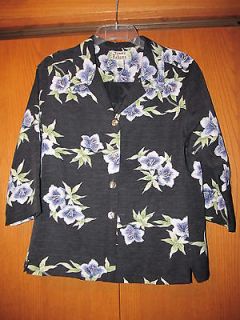nwot 100 % silk shirt with 3 4 sleeve by tommy bahama s